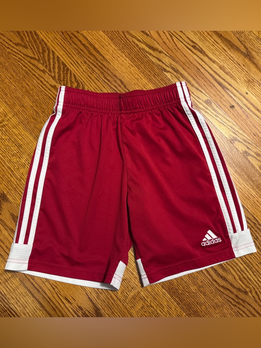 Adidas Boys Red Shorts M